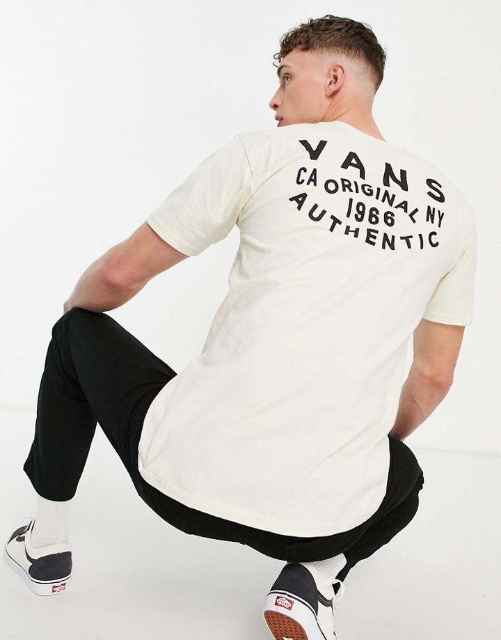 Vans Og Patch T-shirt In Cream-white