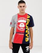 Aape By A Bathing Ape Hip Hop T-shirt With Logo Panels - Navy