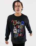 Love Moschino Sweatshirt With Print - Black