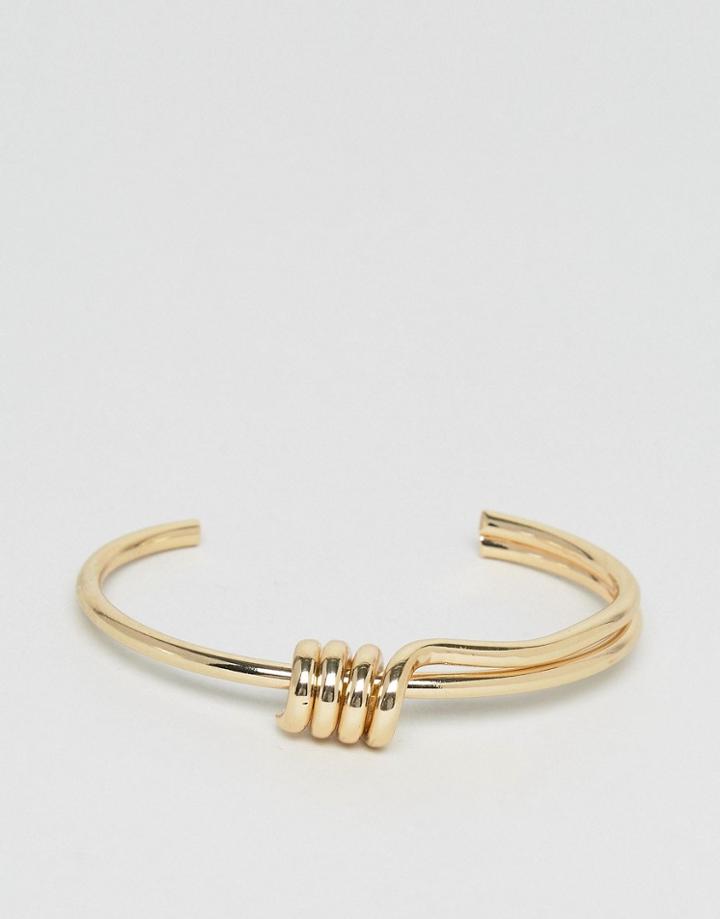 Nylon Gold Knot Bracelet - Gold