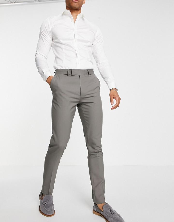 Asos Design Skinny Khaki Suit Pants-green