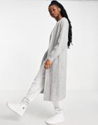 In The Style X Jac Jossa Longline Cardigan In Gray-grey
