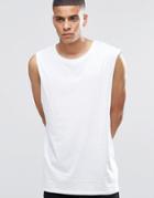 Brave Soul Cap Sleeve Long Line Tank - White