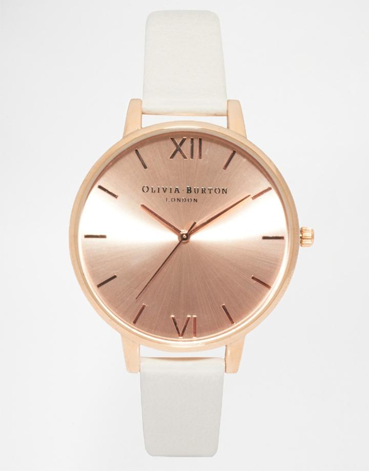 Olivia Burton Big Dial Rose Gold Watch - Mink