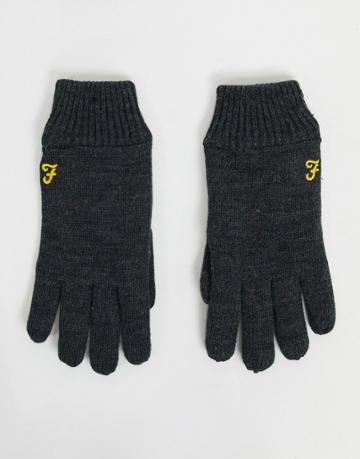 Farah Logo Gloves-grey