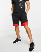 Puma Training Favorite Woven Shorts In Navy And Red