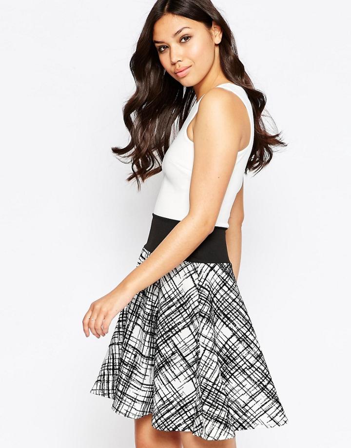 Amy Childs Betsey Dress With Printed Skater Skirt