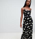 Asos Design Tall Cami Maxi Dress In Daisy Print - Multi