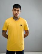 The North Face Simple Dome T-shirt In Yellow - Yellow