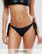 South Beach Tie Side Bikini Bottom - Black