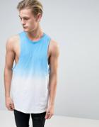 Another Influence Drop Armhole Ombre Tank Tank - Blue