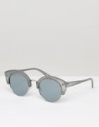 Pieces Gray Round Sunglasses - Gray