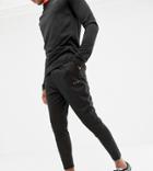 Asos 4505 Tall Skinny Tapered Joggers With Bonded Tech Inner Fleece - Black