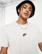 Nike Premium Essentials Oversized T-shirt In Light Stone Heather-neutral