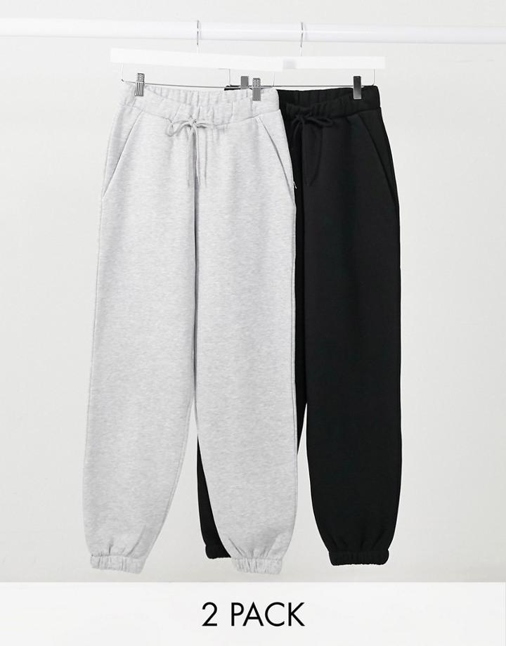Asos Design Hourglass Oversized Sweatpants 2 Pack-grey