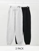Asos Design Hourglass Oversized Sweatpants 2 Pack-grey