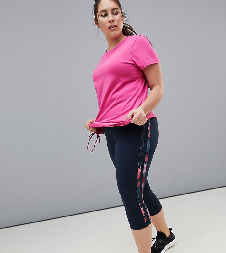 Rainbeau Curve Floral Stripe Leggings - Multi