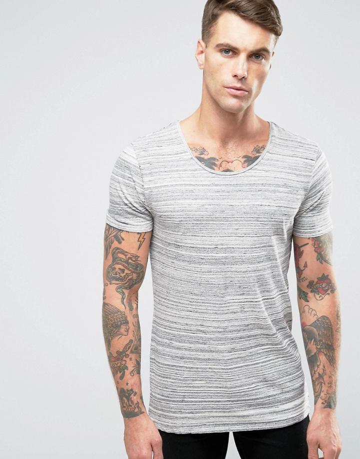 Scotch And Soda Panel T-shirt - Gray