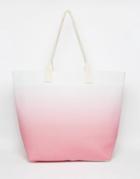 South Beach Pink Ombre Beach Bag - Pink Ombre