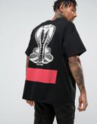 Hnr Ldn Oversized Cobra Back Print T-shirt - Black