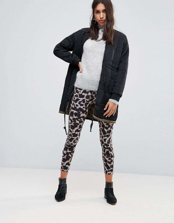 Religion Cascade Leopard Print Leggings - Multi