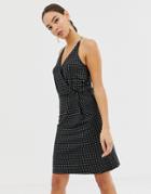 French Connection Shimmer Spot Mini Dress-black