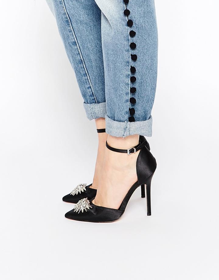 Asos Pitch Black Pointed High Heels - Black