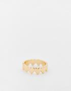 Asos Design Ring With Heart Design In Gold