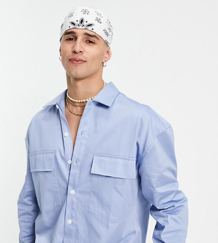 Collusion Shirt With Collar Embroidery In Gray-grey