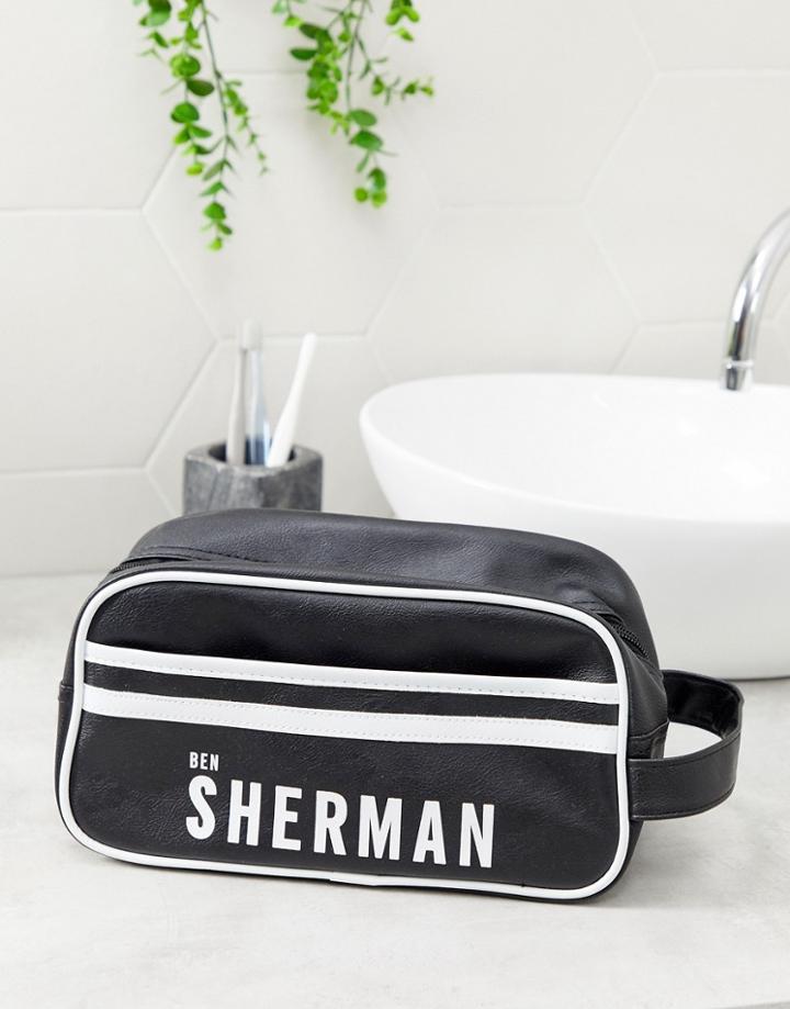 Ben Sherman Logo Toiletry Bag - Black