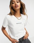 Gant T-shirt With Small Chest Logo In White