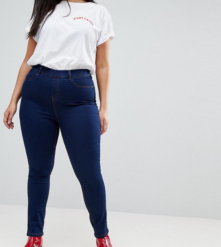 New Look Curve 5 Pocket Jegging - Navy