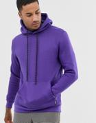 Bershka Oversized Hoodie In Purple - Purple