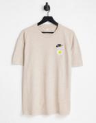 Nike Statement Have A Nike Day Oversized Back Graphic Print T-shirt In Cream-white