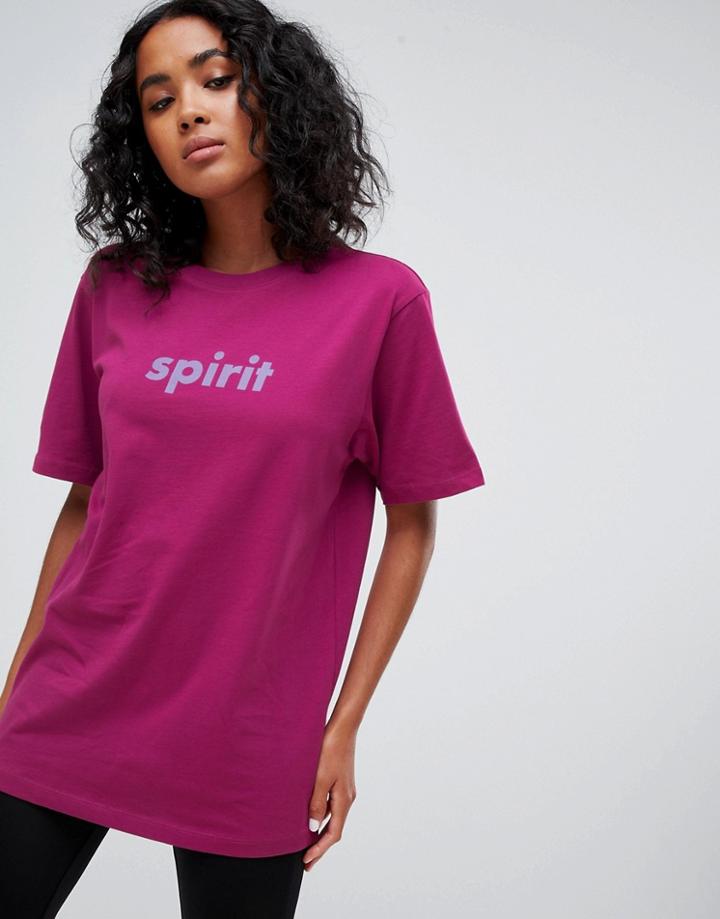 Weekday Statement T-shirt In Purple - Purple