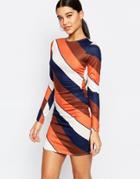 Missguided Stripe Longsleeve Body-conscious Dress - Multi