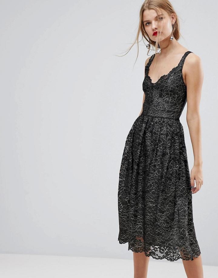 Y.a.s Lace Midi Dress - Multi