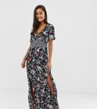 Miss Selfridge Maxi Tea Dress In Floral Print