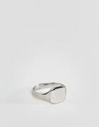 Asos Design Pinky Ring In Silver Tone