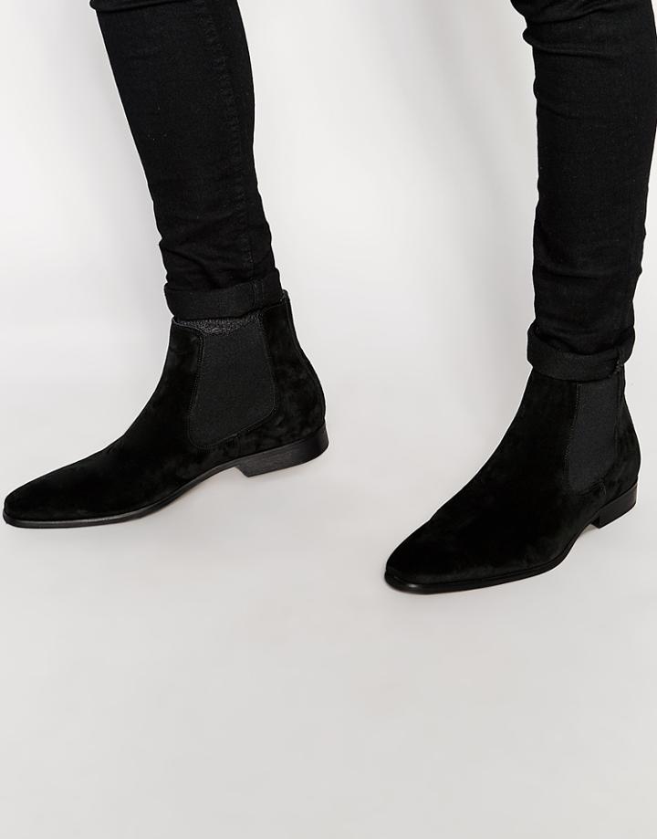 Kurt Geiger Francis Suede Chelsea Boot - Black