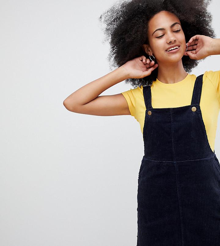 Monki Cord Mini Overall Dress
