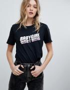 Adolescent Clothing Boyfriend T-shirt With Babygirl Print - Black