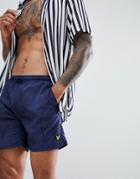 Lyle & Scott Fern Print Swim Shorts In Navy - Navy