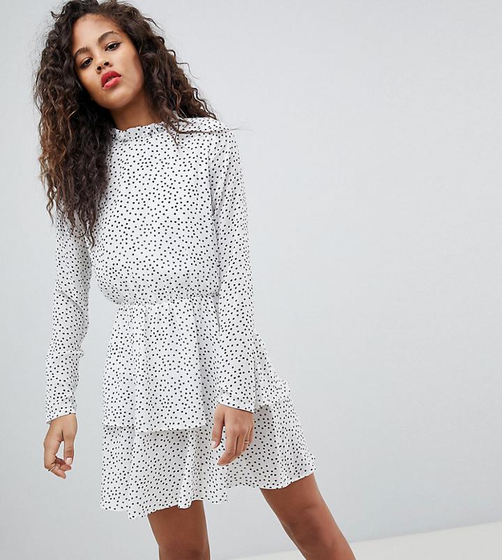 Missguided Tall Polka Dot Tiered Dress - Multi