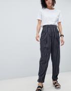 Asos Design Tailored Tapered Pants In Stripe - Multi