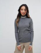 Wood Wood Irene Merino Wool Turtleneck Sweater - Gray