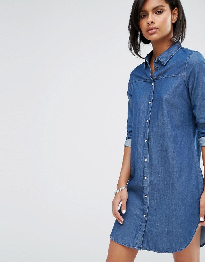 Vero Moda Denim Dress - Med Blue Denim