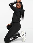 Pindydoll Hoodie And Sweatpants Set With Lace-up Detail In Black