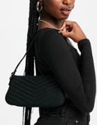 Na-kd Quilted Baguette Purse In Black