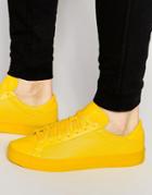 Adidas Originals Court Vantage Adicolor Sneakers In Yellow S80254 - Yellow